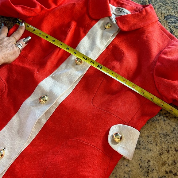 Vintage 60’s Tiziani button down linen jacket - Picture 9 of 12